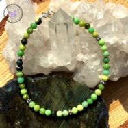 Chrysoprase Healing Bracelet with Silver Clasp